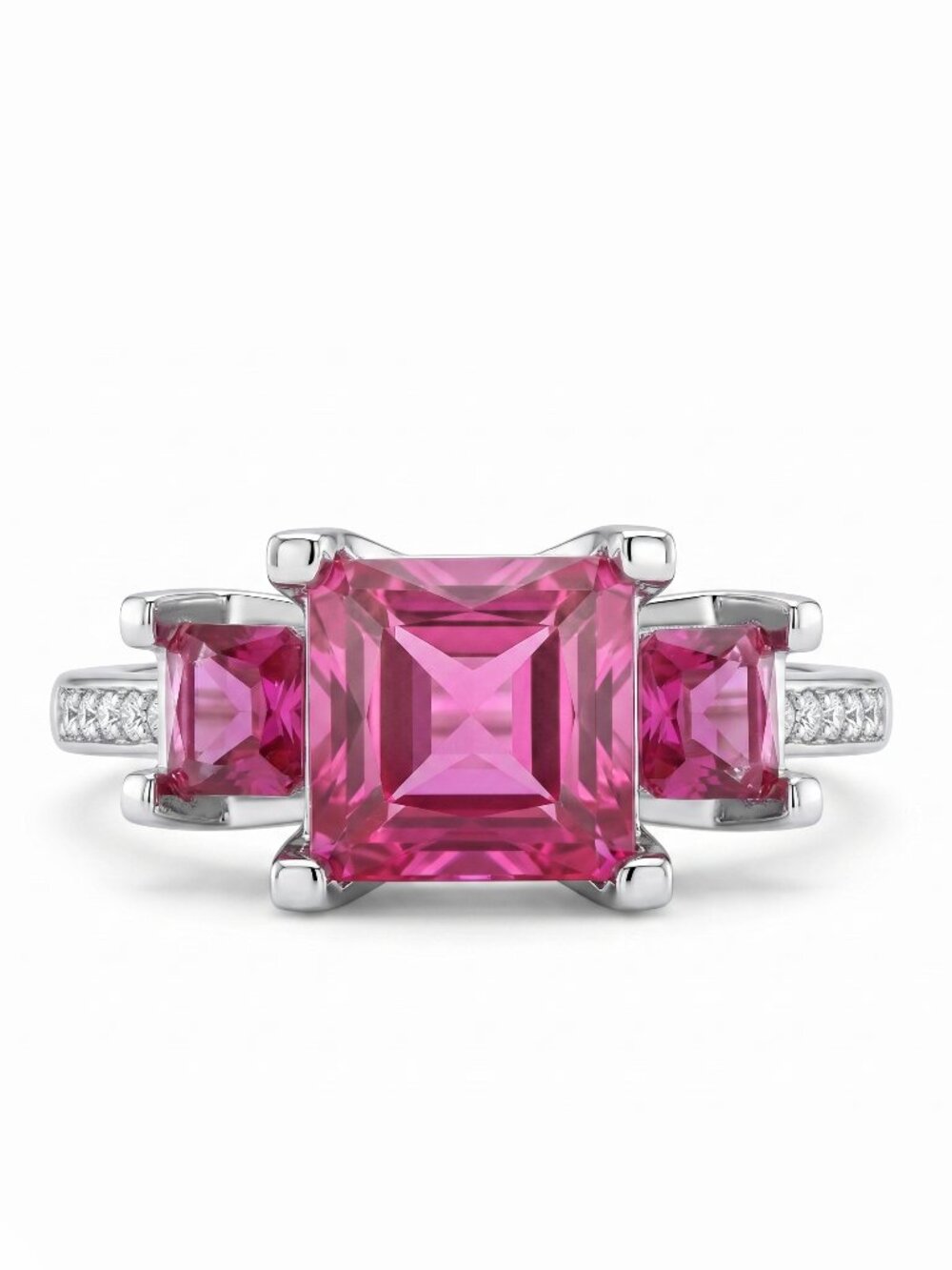 Pink Topaz Gemstone Ring, 925 Sterling Silver Charmed Aroma